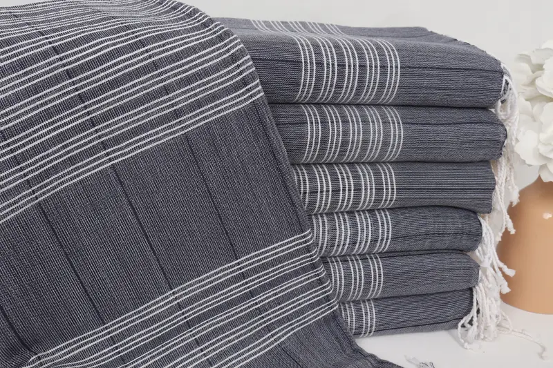 Valentines Day Gift For Him, Beach Towel Gift, Yoga Towel, Turkish hand towel, Best Beach Towel, Custom Wedding Towel, 70x40 Cotton Striped Towel - 1