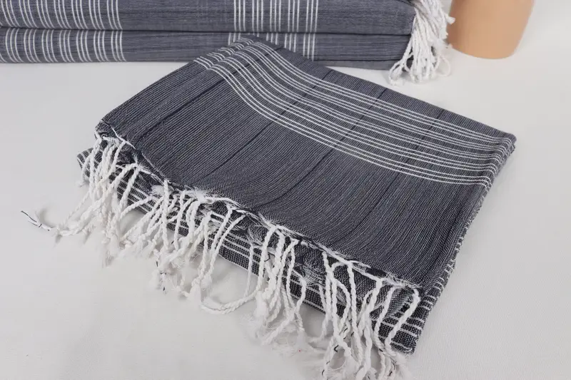 Valentines Day Gift For Him, Beach Towel Gift, Yoga Towel, Turkish hand towel, Best Beach Towel, Custom Wedding Towel, 70x40 Cotton Striped Towel - 5