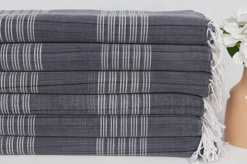 Valentines Day Gift For Him, Beach Towel Gift, Yoga Towel, Turkish hand towel, Best Beach Towel, Custom Wedding Towel, 70x40 Cotton Striped Towel - 3