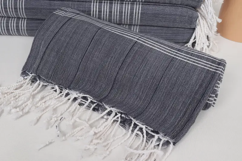 Valentines Day Gift For Him, Beach Towel Gift, Yoga Towel, Turkish hand towel, Best Beach Towel, Custom Wedding Towel, 70x40 Cotton Striped Towel - 4