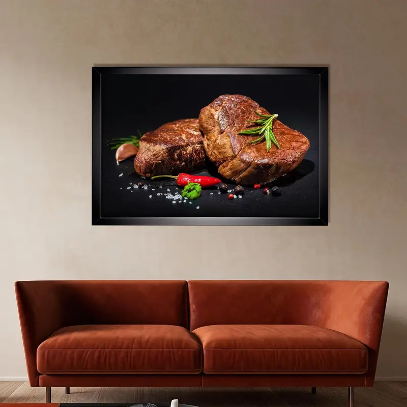 Elegant bedrucktes Glas: Moderner Küchen- und Esszimmerakzent