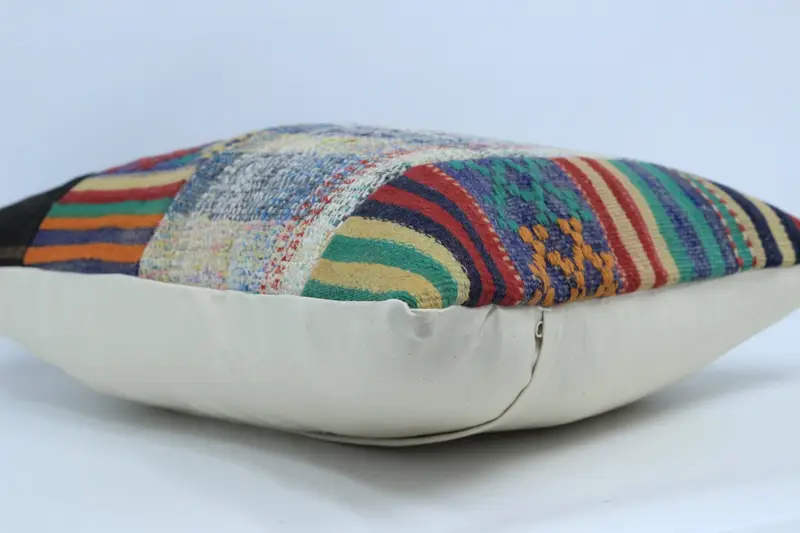 Interior Designer Pillow, Turkish Pillow, 20x28 Blue Cushion Cover, Antique Pillows, Anatolian Cushion Case, Pillow Cover - 6