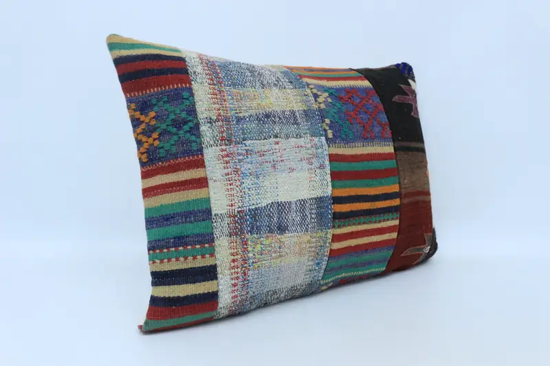 Interior Designer Pillow, Turkish Pillow, 20x28 Blue Cushion Cover, Antique Pillows, Anatolian Cushion Case, Pillow Cover - 3