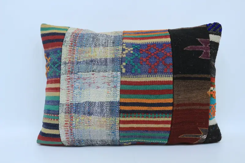 Interior Designer Pillow, Turkish Pillow, 20x28 Blue Cushion Cover, Antique Pillows, Anatolian Cushion Case, Pillow Cover - 1