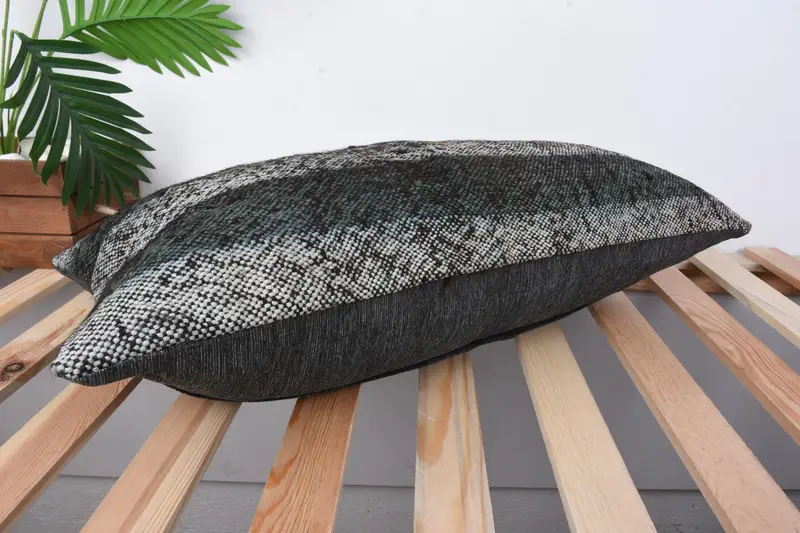 Antik Kissen, Sofa -Kissen, Kissenbedeckung, 12x24 graues Kissen, Pastellkissengehäuse, Kilimkissenbedeckung, Muster -Wurfkissen -Hülle, Kilimkissen - 6