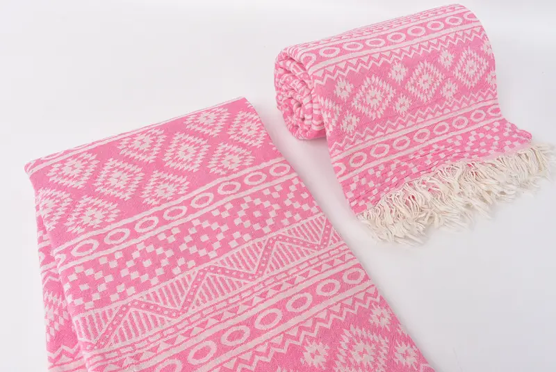 68x36 Cotton Geometric Towel, Beach Theme Wedding Gift, Travel Towel, Bridesmaid Gifts, Quick-dry peshtemal, Engagement Gift, Custom Wedding Gifts - 8