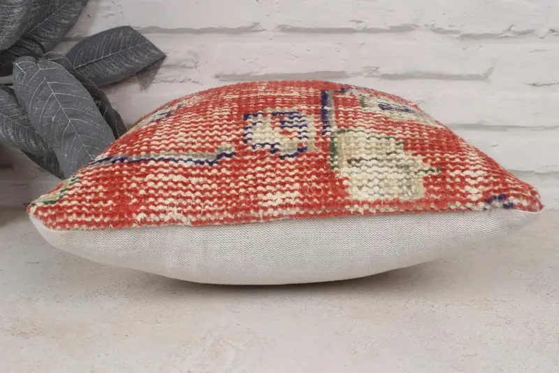 Pillow, Ethnic Throw Pillow Sham, Ethnic Throw Cushion Case, Gift Pillow, Pillow for Couch, Pillow for Sofa, 14x14 Red Pillow Sham - 5