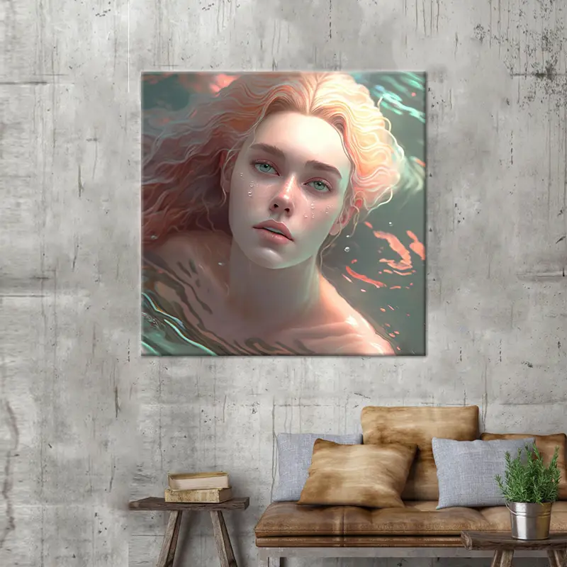 Enchanting Fantasy Woman Canvas: Beautiful Girl Art Print