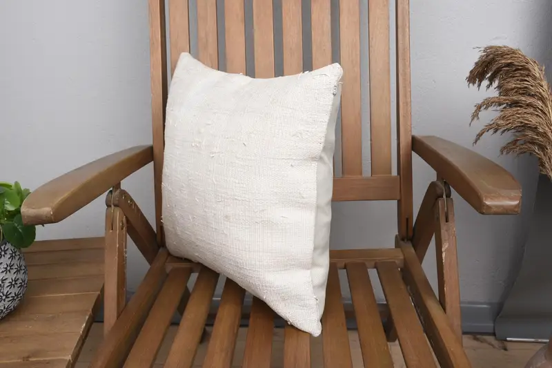 Couch Cushion Cover, Kilim Cushion Sham, Cushion Cover, Turkish Pillow, Office Chair Pillow Case, 16x16 White Pillow Sham, Antique Pillows - 3