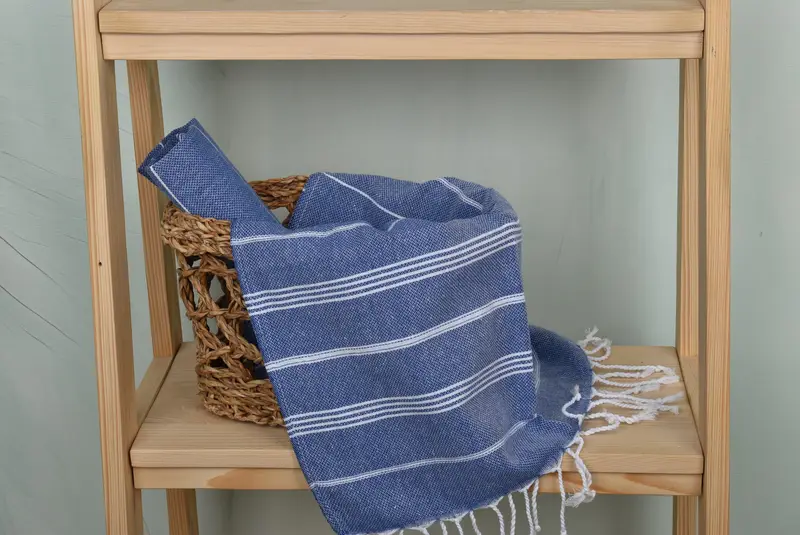 Monogrammed Hand Towel, Personalized Gifts, 38x18 Cotton Striped Towel, Personalized Turkish Towel, Turkish Towel Monogram, Bathroom Towels - 4