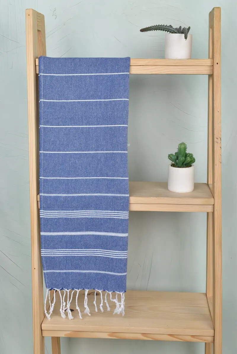Monogrammed Hand Towel, Personalized Gifts, 38x18 Cotton Striped Towel, Personalized Turkish Towel, Turkish Towel Monogram, Bathroom Towels - 8