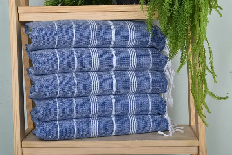 Monogrammed Hand Towel, Personalized Gifts, 38x18 Cotton Striped Towel, Personalized Turkish Towel, Turkish Towel Monogram, Bathroom Towels - 1