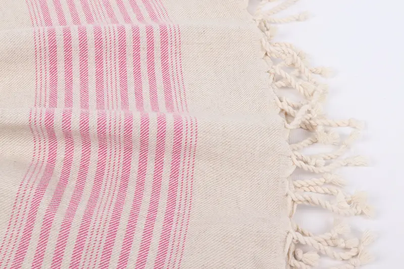 68x40 Linen Striped Towel, Unique Wedding Gift, Peshtemal Towel, Monogram Beach Towel, Absorbent towel, Gift For Bride, Monogrammed Beach Towel - 8
