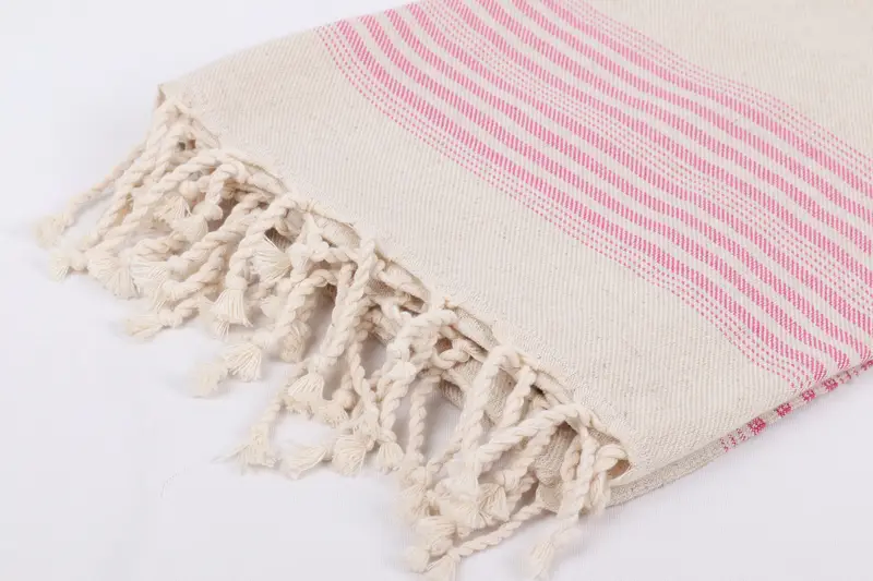 68x40 Linen Striped Towel, Unique Wedding Gift, Peshtemal Towel, Monogram Beach Towel, Absorbent towel, Gift For Bride, Monogrammed Beach Towel - 7