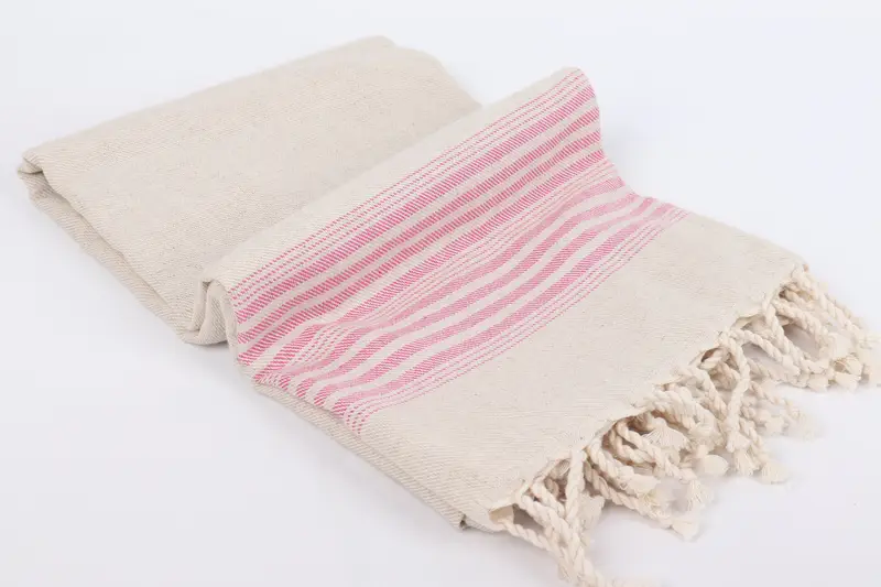 68x40 Linen Striped Towel, Unique Wedding Gift, Peshtemal Towel, Monogram Beach Towel, Absorbent towel, Gift For Bride, Monogrammed Beach Towel - 6