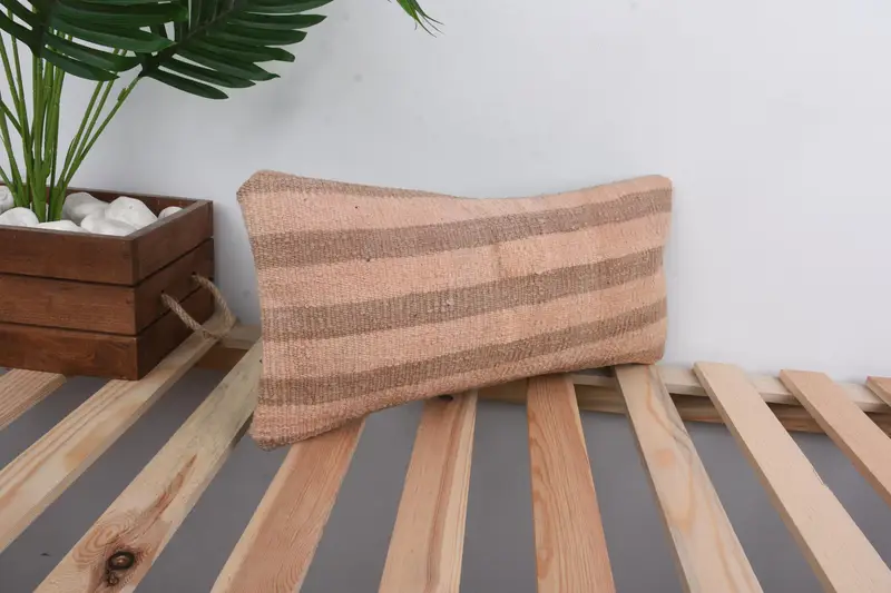 Home Decor Pillow, Traditional Cushion Cover, Accent Cushion Case, 8x16 Beige Pillow Case, Pillow for Sofa, Boho Pillow, Tapestry Cushion, Cushion - 4