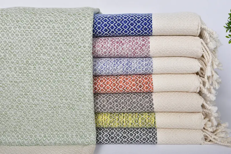 76x36 Cotton Diamond Towel, Bridal Party Gifts, Travel towel, Bridesmaid Gift, Unique Turkish towel with custom embroidery USA, Quick-dry towel - 1
