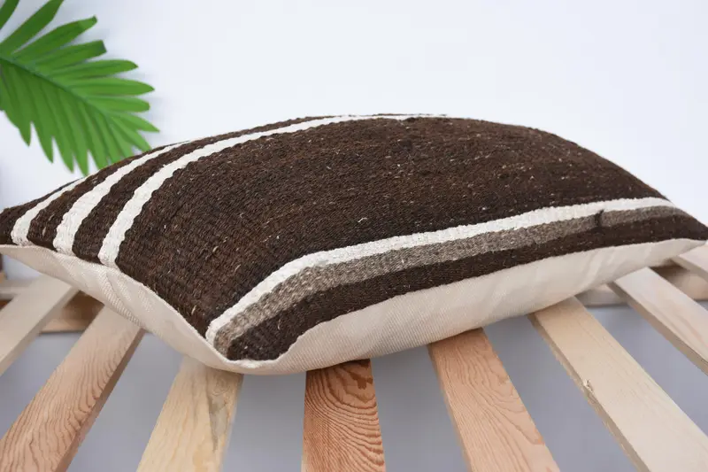 Sofa Bolster Pillow Cover, Pillow for Sofa, Kilim Pillow, Ethnical Kilim Rug Pillow, Pillow Sham, 12x20 White Cushion Case - 6
