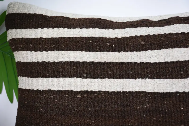 Sofa Bolster Pillow Cover, Pillow for Sofa, Kilim Pillow, Ethnical Kilim Rug Pillow, Pillow Sham, 12x20 White Cushion Case - 2