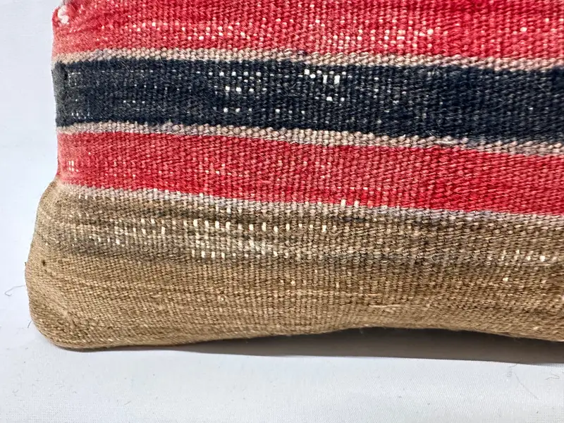 Customized Pillow, Pillow for Couch, Turkish Kilim Pillow, 12x36 Red Pillow Sham, Pillow Cover, Vintage Pillow, Comfy Throw Pillow Case - 4
