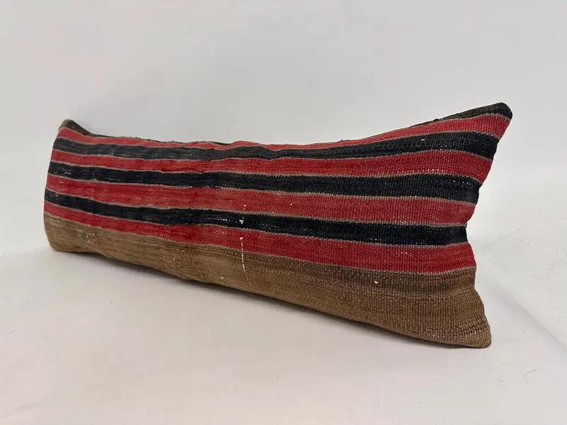 Customized Pillow, Pillow for Couch, Turkish Kilim Pillow, 12x36 Red Pillow Sham, Pillow Cover, Vintage Pillow, Comfy Throw Pillow Case - 3