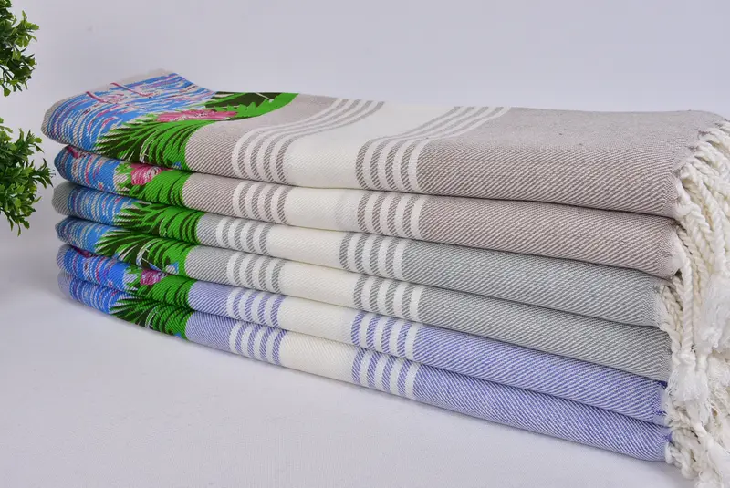 Summer Gift, Bridesmaid Gifts, 70x40 Cotton Summer Print Striped Towel, Halloween Gifts, Custom Beach Towels, Bachelor Bachelorette Party Favors - 3