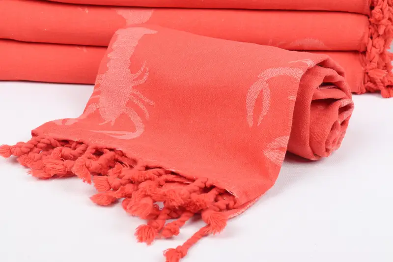 70x40 Cotton Scorpion Patterned Towel, Unique Gift, Monogram Beach Towel, Monogram Towels, Spa Towel, Bridesmaid Gift Towel, Absorbent Turkish towel - 5