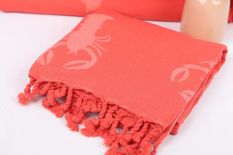 70x40 Cotton Scorpion Patterned Towel, Unique Gift, Monogram Beach Towel, Monogram Towels, Spa Towel, Bridesmaid Gift Towel, Absorbent Turkish towel - 6