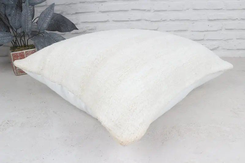 Tribal Cushion, Decorative Throw Cushion, 20x20 White Pillow, Cushion, Interior Designer Pillow, Ethnical Kilim Rug Pillow, Home Decor Pillow - 7