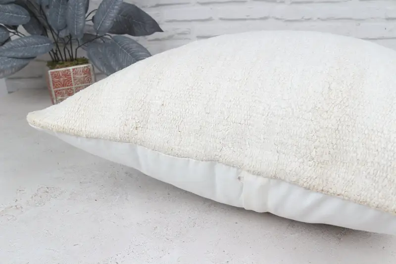 Tribal Cushion, Decorative Throw Cushion, 20x20 White Pillow, Cushion, Interior Designer Pillow, Ethnical Kilim Rug Pillow, Home Decor Pillow - 8