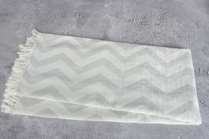 Organic Tea Towel, Personalized Kitchen Towel, Best Friend Gift Ideas, Personalized Hand Towel, 40x24 Cotton Zigzag Design Towel, Bathroom Towels - 7
