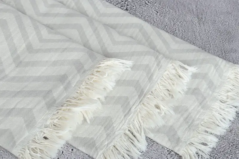 Organic Tea Towel, Personalized Kitchen Towel, Best Friend Gift Ideas, Personalized Hand Towel, 40x24 Cotton Zigzag Design Towel, Bathroom Towels - 6