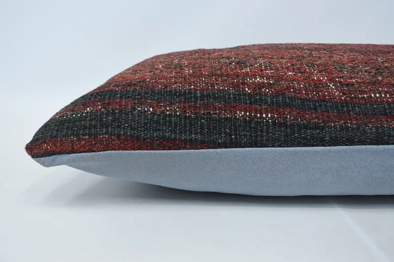 16x48 Brown Pillow Cover, Luxury Cushion, Vintage Pillow, Handmade Pillow, Vintage Kilim Pillow, Outdoor Bolster Pillow, Antique Pillows, Cushion - 5