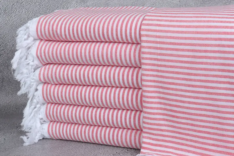 Valentines Gift, Embroidery Towel, Lightweight Turkish towel, Custom Name Towel, 68x36 Cotton Striped Towel, Wedding Gift, Monogrammed Beach Towel - 1
