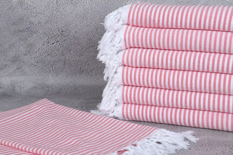 Valentines Gift, Embroidery Towel, Lightweight Turkish towel, Custom Name Towel, 68x36 Cotton Striped Towel, Wedding Gift, Monogrammed Beach Towel - 2