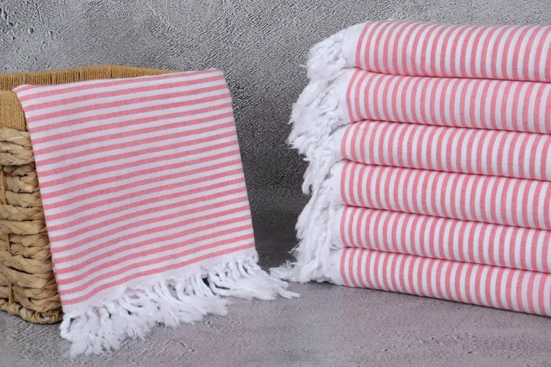 Valentines Gift, Embroidery Towel, Lightweight Turkish towel, Custom Name Towel, 68x36 Cotton Striped Towel, Wedding Gift, Monogrammed Beach Towel - 3