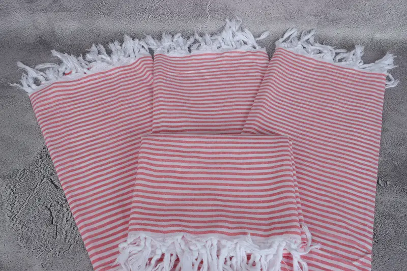 Valentines Gift, Embroidery Towel, Lightweight Turkish towel, Custom Name Towel, 68x36 Cotton Striped Towel, Wedding Gift, Monogrammed Beach Towel - 4