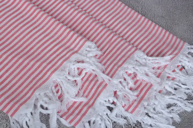 Valentines Gift, Embroidery Towel, Lightweight Turkish towel, Custom Name Towel, 68x36 Cotton Striped Towel, Wedding Gift, Monogrammed Beach Towel - 5