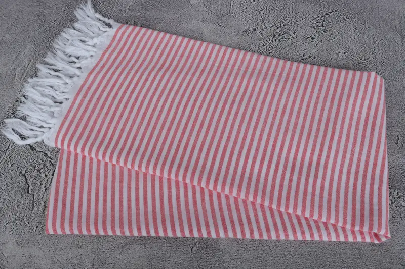 Valentines Gift, Embroidery Towel, Lightweight Turkish towel, Custom Name Towel, 68x36 Cotton Striped Towel, Wedding Gift, Monogrammed Beach Towel - 6