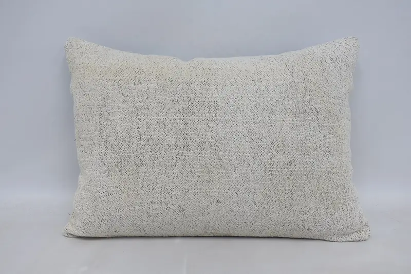 White Turkish Cushion Cover, Decorative 50x70 cm Euro Sham, Moroccan Plaid Pillow - 1