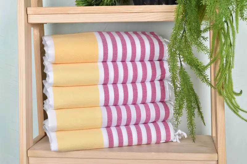 Regalo de Navidad de novio, toalla de baño, toalla turca única con bordados personalizados, toalla absorbente, toalla a rayas de algodón de 70x40, toalla turca