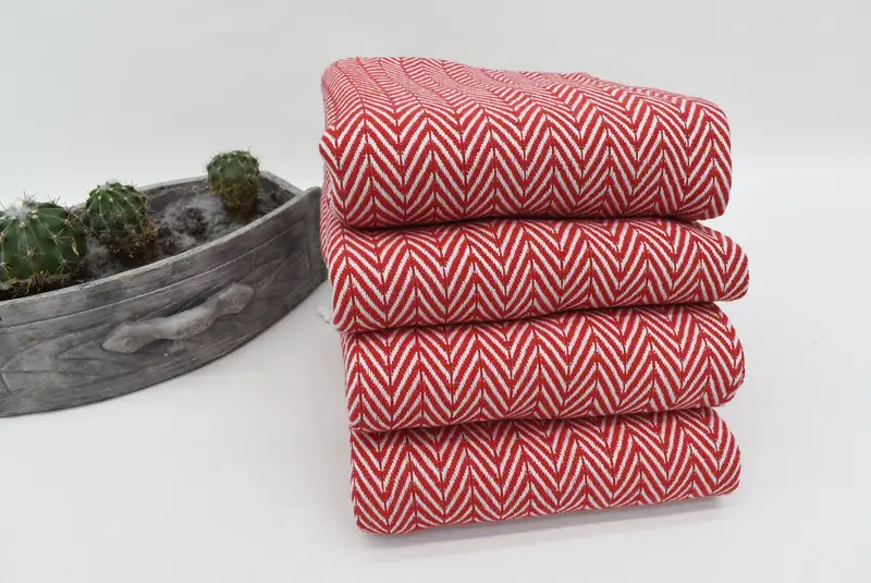 Lightweight Turkish towel, Bridemaids Beach Towel, Boyfriend Christmas Gift, Personalized Beach Towel, 68x40 Cotton Zig zag Towel, Wedding Gift - 7