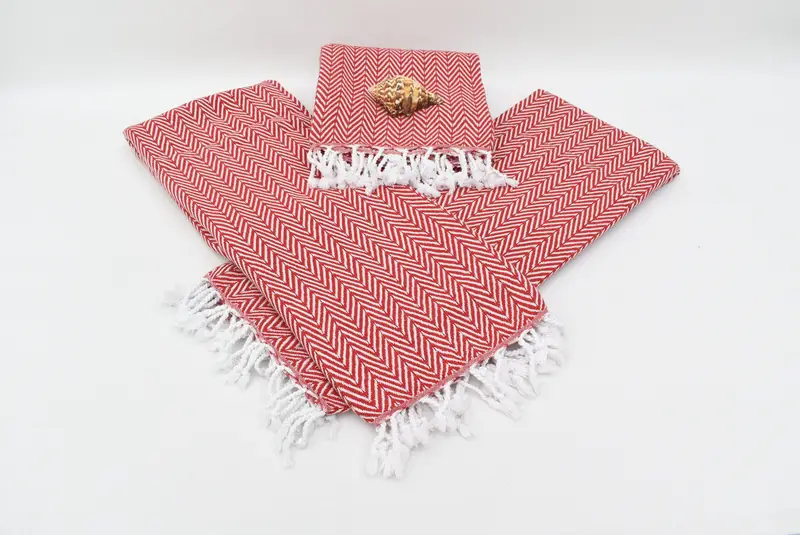 Lightweight Turkish towel, Bridemaids Beach Towel, Boyfriend Christmas Gift, Personalized Beach Towel, 68x40 Cotton Zig zag Towel, Wedding Gift - 8