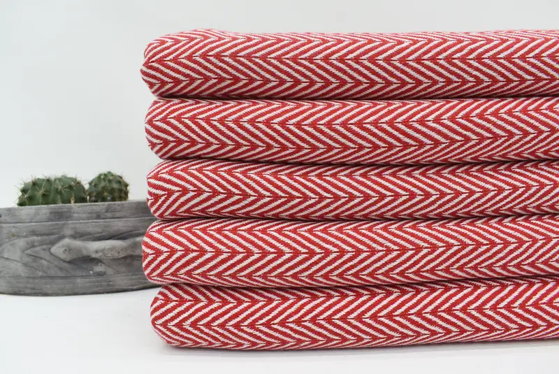 Lightweight Turkish towel, Bridemaids Beach Towel, Boyfriend Christmas Gift, Personalized Beach Towel, 68x40 Cotton Zig zag Towel, Wedding Gift - 2