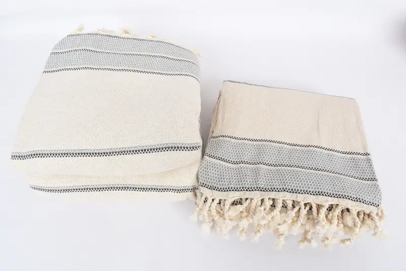 Personalized Wedding Gift For Couple, Turkish Blanket, Custom Wedding Gifts, 104x96 Cotton Striped Towel, Bachelorette Party Favors, Organic Throw - 7