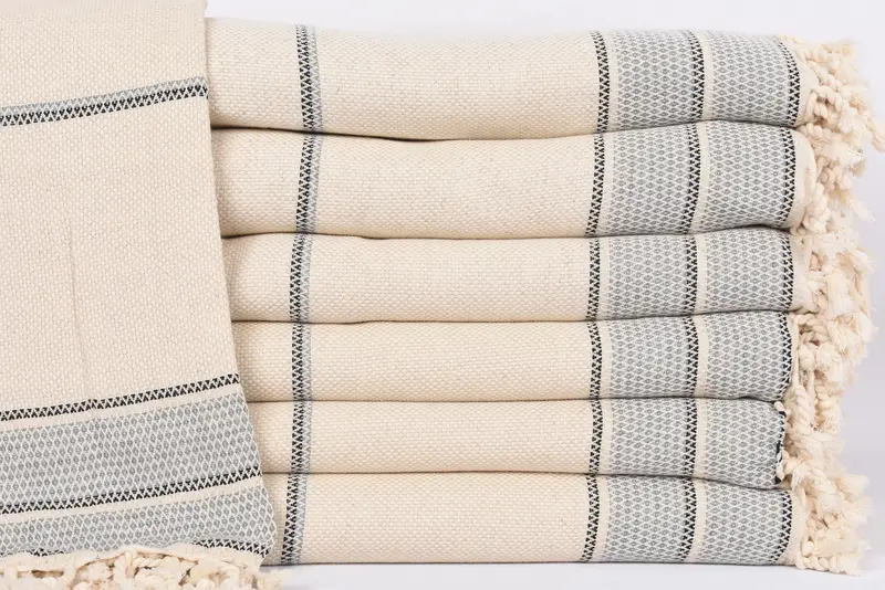 Personalized Wedding Gift For Couple, Turkish Blanket, Custom Wedding Gifts, 104x96 Cotton Striped Towel, Bachelorette Party Favors, Organic Throw - 1