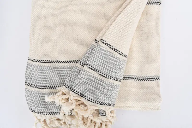 Personalized Wedding Gift For Couple, Turkish Blanket, Custom Wedding Gifts, 104x96 Cotton Striped Towel, Bachelorette Party Favors, Organic Throw - 8