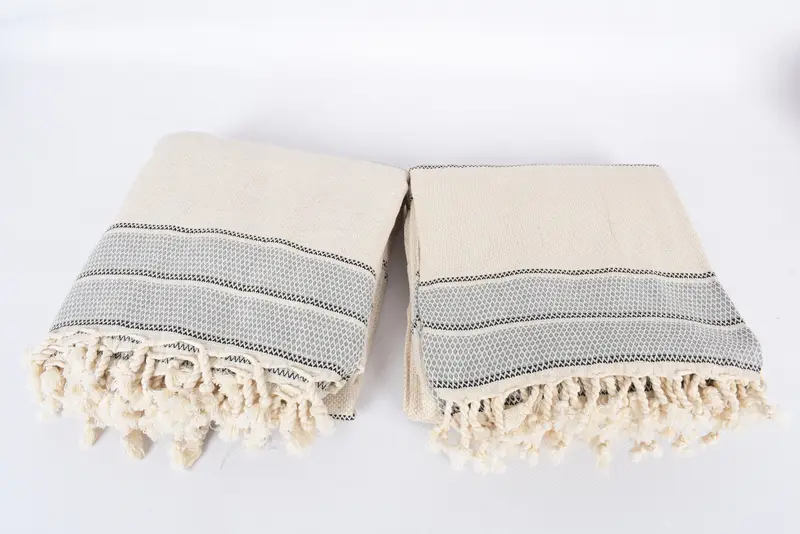 Personalized Wedding Gift For Couple, Turkish Blanket, Custom Wedding Gifts, 104x96 Cotton Striped Towel, Bachelorette Party Favors, Organic Throw - 6