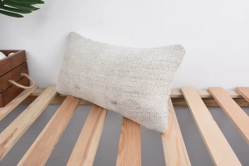 8x16 Beige Pillow Cover, Kilim Cushion Sham, Bolster Throw Pillow, Turkish Pillow, Home Decor Pillow, Toss Pillow, Cushion Cover - 5