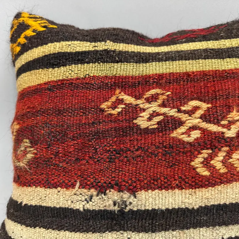 Cushion, Custom Cushion Case, Car Pillow, Vintage Pillow, Bench Pillow Case, Pillow for Couch, 18x18 Brown Pillow Sham, Boho Pillow - 5